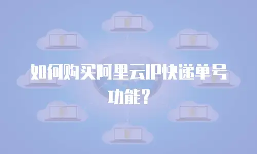 如何购买阿里云IP快递单号功能？