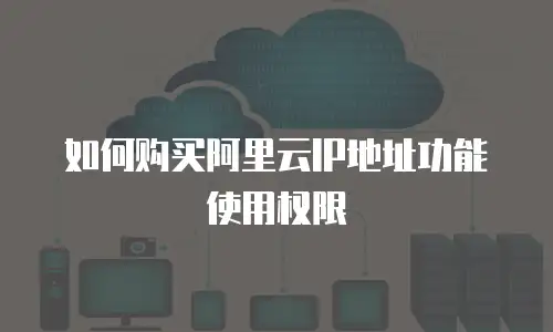如何购买阿里云IP地址功能使用权限