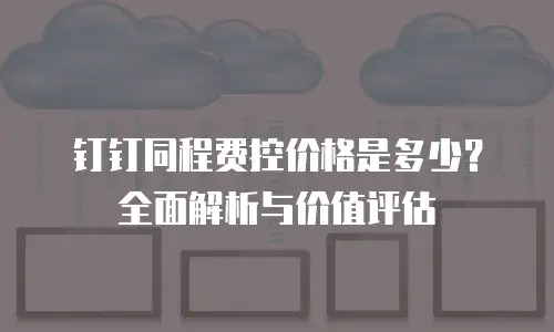 钉钉同程费控价格是多少？全面解析与价值评估
