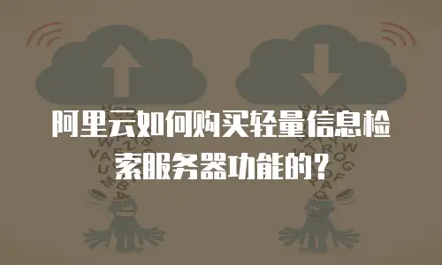 阿里云如何购买轻量信息检索服务器功能的？