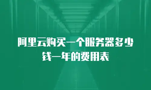 阿里云购买一个服务器多少钱一年的费用表