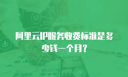 阿里云IP服务收费标准是多少钱一个月？