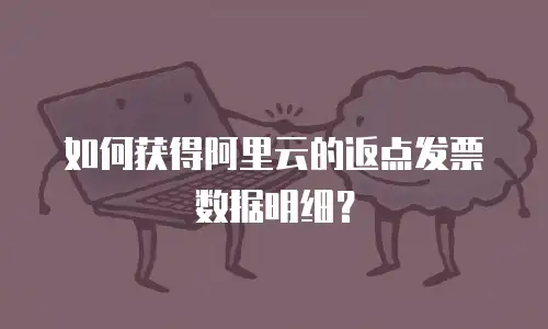 如何获得阿里云的返点发票数据明细？