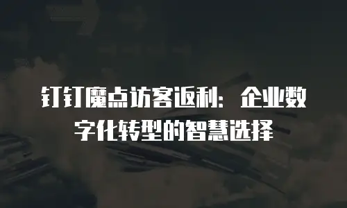 钉钉魔点访客返利：企业数字化转型的智慧选择