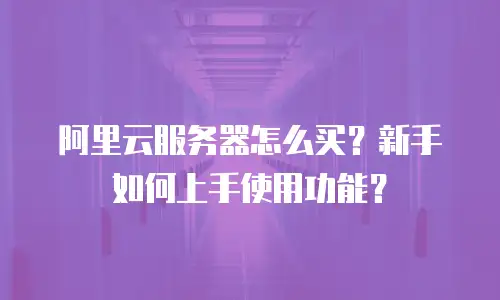 阿里云服务器怎么买？新手如何上手使用功能？