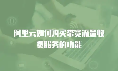 阿里云如何购买带宽流量收费服务的功能