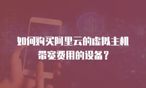如何购买阿里云的虚拟主机带宽费用的设备？