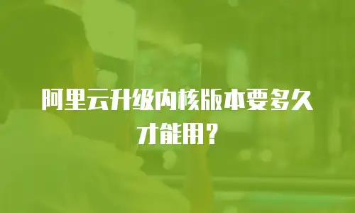 阿里云升级内核版本要多久才能用？