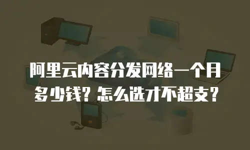 阿里云内容分发网络一个月多少钱？怎么选才不超支？