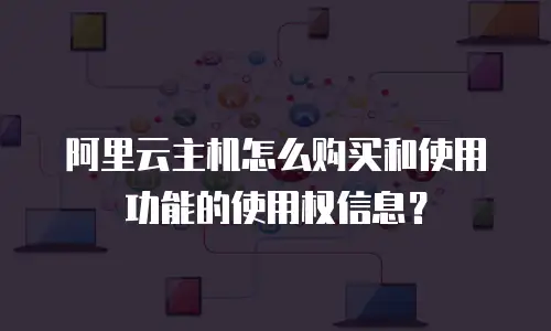 阿里云主机怎么购买和使用功能的使用权信息？