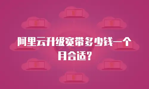 阿里云升级宽带多少钱一个月合适？