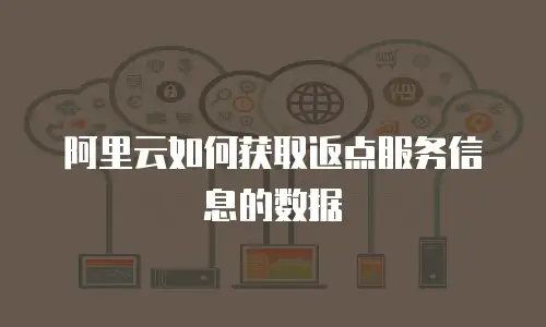 阿里云如何获取返点服务信息的数据
