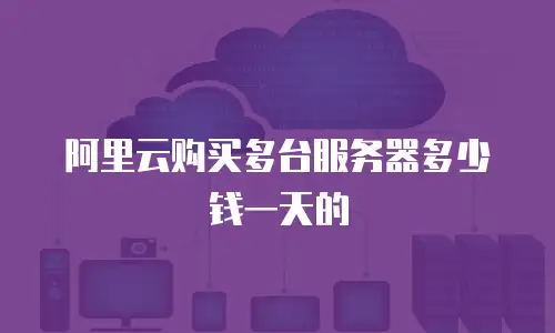 阿里云购买多台服务器多少钱一天的