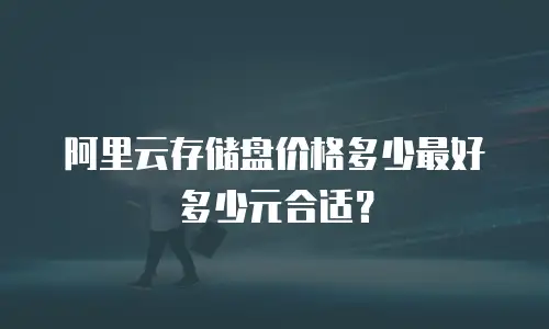 阿里云存储盘价格多少最好多少元合适？