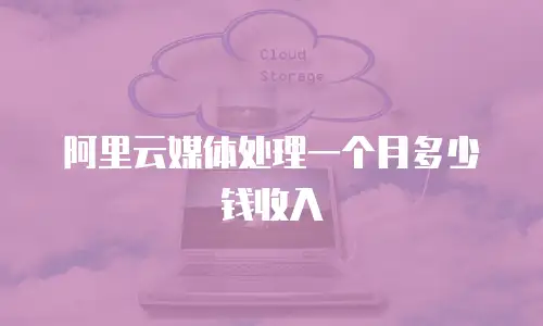 阿里云媒体处理一个月多少钱收入