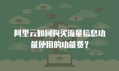 阿里云如何购买流量信息功能使用的功能费？