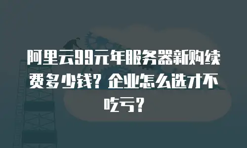 阿里云99元年服务器新购续费多少钱？企业怎么选才不吃亏？