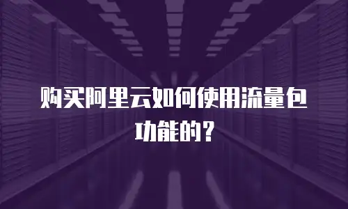 购买阿里云如何使用流量包功能的？