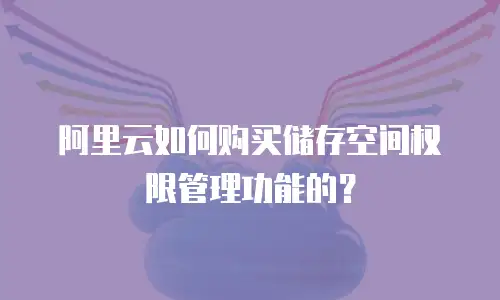 阿里云如何购买储存空间权限管理功能的？
