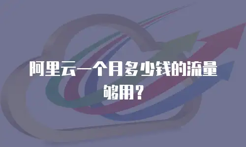 阿里云一个月多少钱的流量够用？