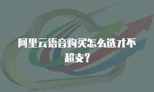 阿里云语音购买怎么选才不超支？