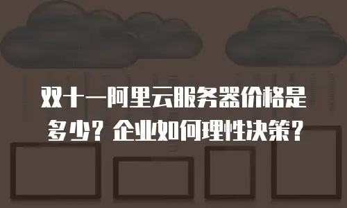 双十一阿里云服务器价格是多少？企业如何理性决策？