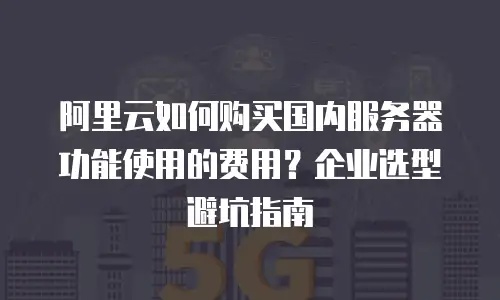 阿里云如何购买国内服务器功能使用的费用？企业选型避坑指南
