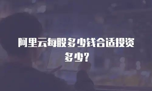 阿里云每股多少钱合适投资多少？