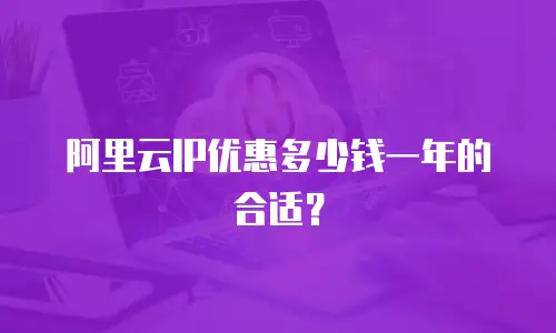 阿里云IP优惠多少钱一年的合适？