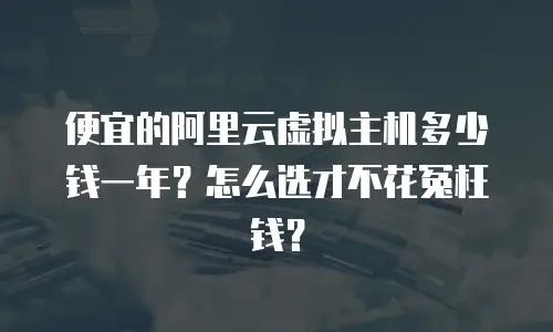 便宜的阿里云虚拟主机多少钱一年？怎么选才不花冤枉钱？