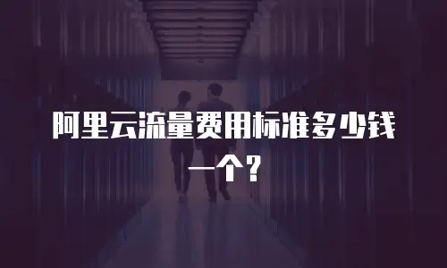 阿里云流量费用标准多少钱一个？
