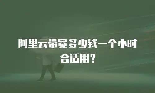 阿里云带宽多少钱一个小时合适用？