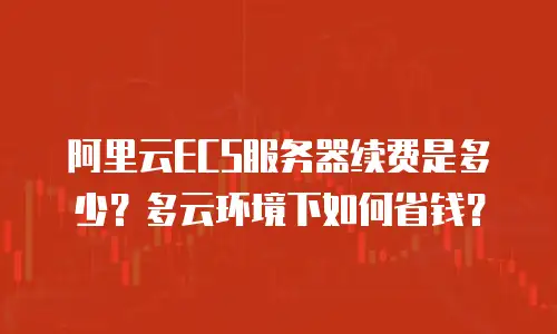 阿里云ECS服务器续费是多少？多云环境下如何省钱？