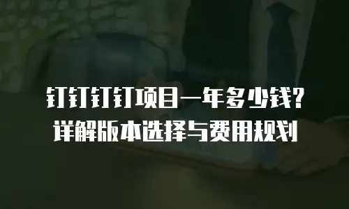 钉钉钉钉项目一年多少钱？详解版本选择与费用规划