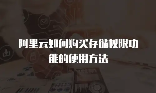 阿里云如何购买存储权限功能的使用方法