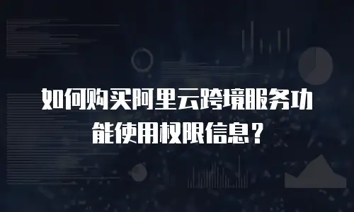 如何购买阿里云跨境服务功能使用权限信息？