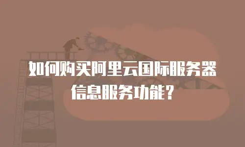 如何购买阿里云国际服务器信息服务功能？