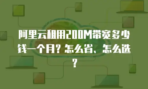 阿里云租用200M带宽多少钱一个月？怎么省、怎么选？