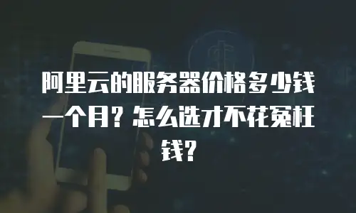 阿里云的服务器价格多少钱一个月？怎么选才不花冤枉钱？