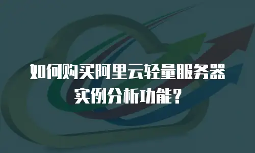如何购买阿里云轻量服务器实例分析功能？