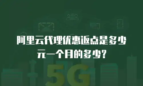 阿里云代理优惠返点是多少元一个月的多少？