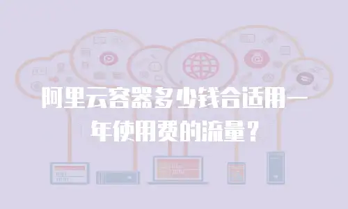 阿里云容器多少钱合适用一年使用费的流量？