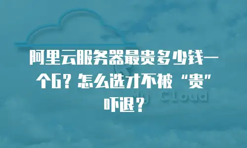 阿里云服务器最贵多少钱一个G？怎么选才不被“贵”吓退？