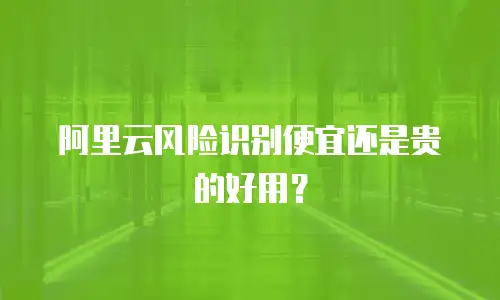阿里云风险识别便宜还是贵的好用？