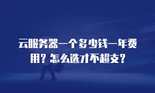 云服务器一个多少钱一年费用？怎么选才不超支？