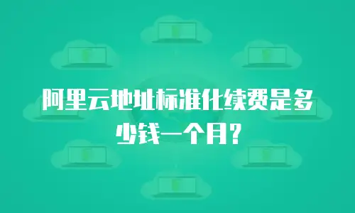 阿里云地址标准化续费是多少钱一个月？