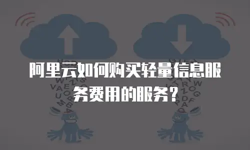 阿里云如何购买轻量信息服务费用的服务？
