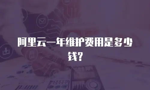 阿里云一年维护费用是多少钱？