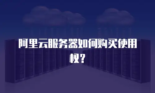 阿里云服务器如何购买使用权？