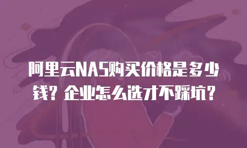 阿里云NAS购买价格是多少钱？企业怎么选才不踩坑？